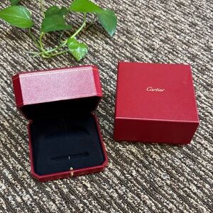 Cartier Red and Gold Jewelry Box